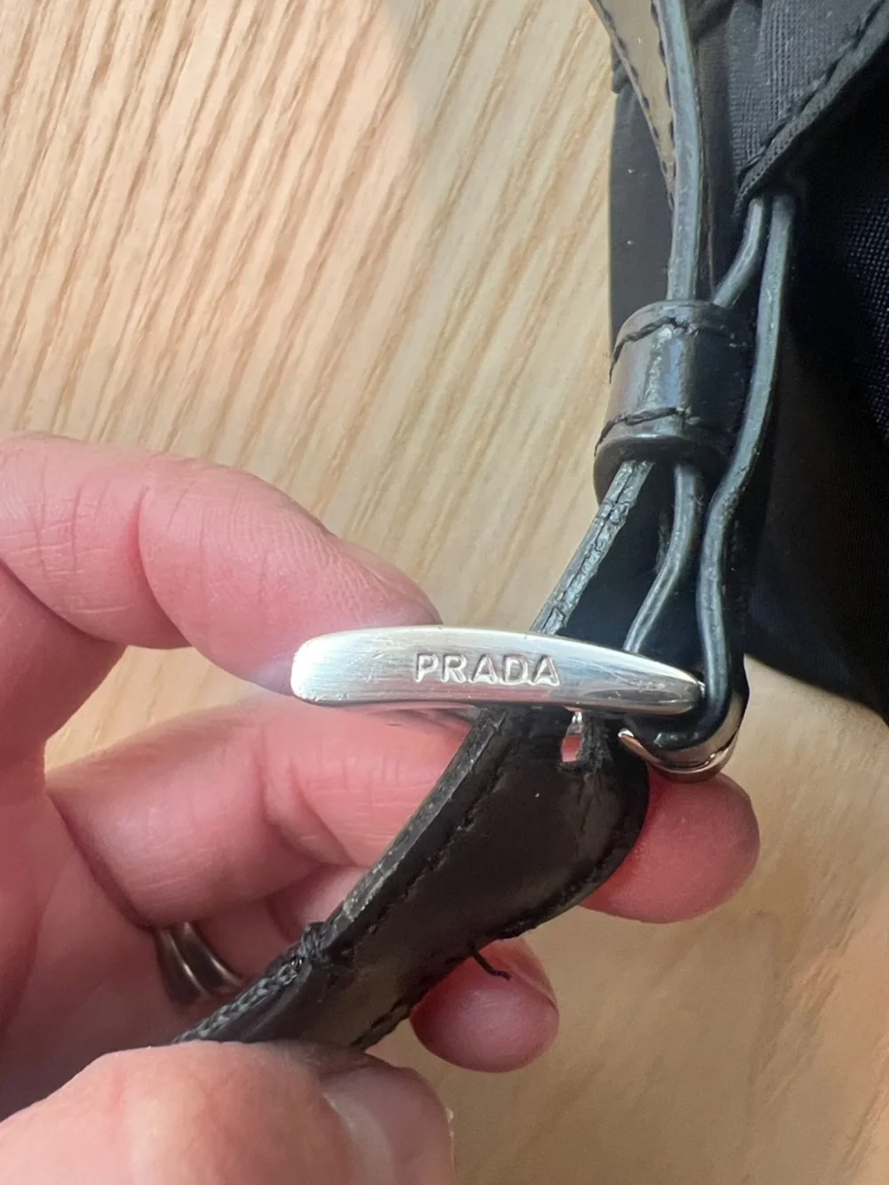 Prada Black Nylon Backpack with Leather Trim - Picture 4 of 8